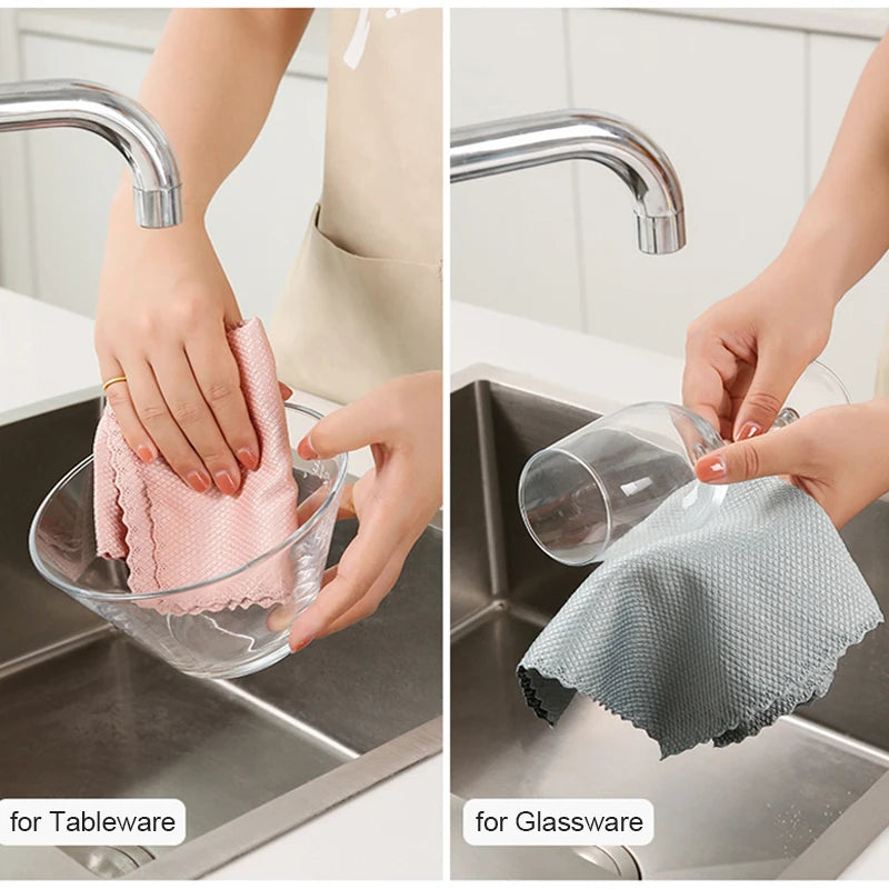 Toalha Multiusos de Alta Absorção - Pacote de 5/10 Peças